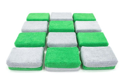 THICK Microfiber Ceramic Coating Applicator Sponge with Plastic Barrier 12 Pack [Saver Applicator Terry]