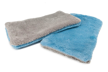 [Double Wide] Extra-Long Microfiber Wash Pad (9"x16") Blue/Gray - 2 pack