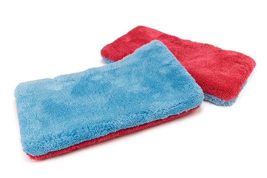 [Double Wide] Extra-Long Microfiber Wash Pad (9"x16") Blue/Gray - 2 pack