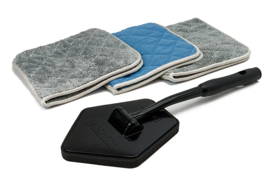 [Reacher Glass Kit] Smooth Glass Flip Towels & Reacher Extension Tool + 3 pack