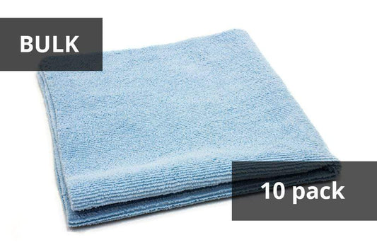Utility 80/20 Blend] 300gsm Edgeless Microfibre Towels | Ceramic Coating - 10 Pack BLUE