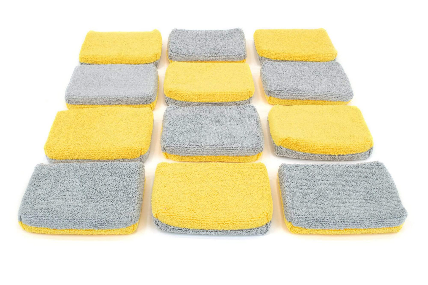 THIN [SAVER APPLICATORS]  Microfibre Ceramic Coating Sponge with Plastic Barrier 12 Pack 70/30 Blend